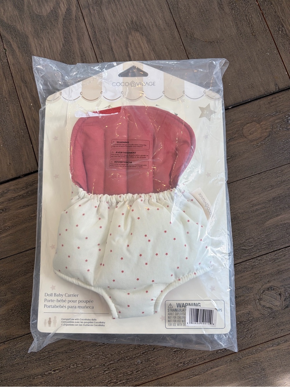 Cocovintage Pink & White Doll Carrier